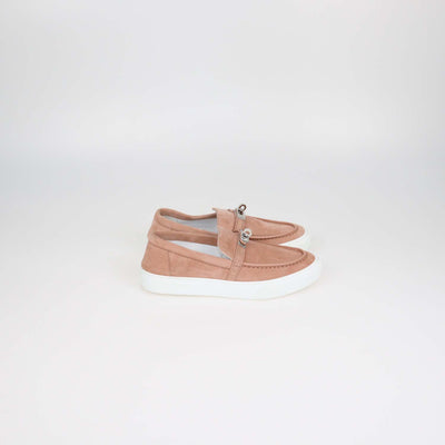 Hermes Nude Suede Game Slip-On Sneakers