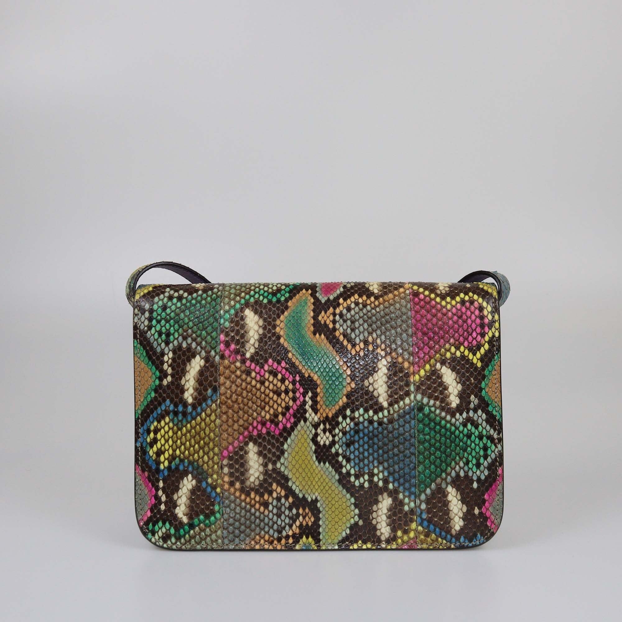 Gucci Multicolor Python Soft Jackie Flap Shoulder Bag Womens Gucci 