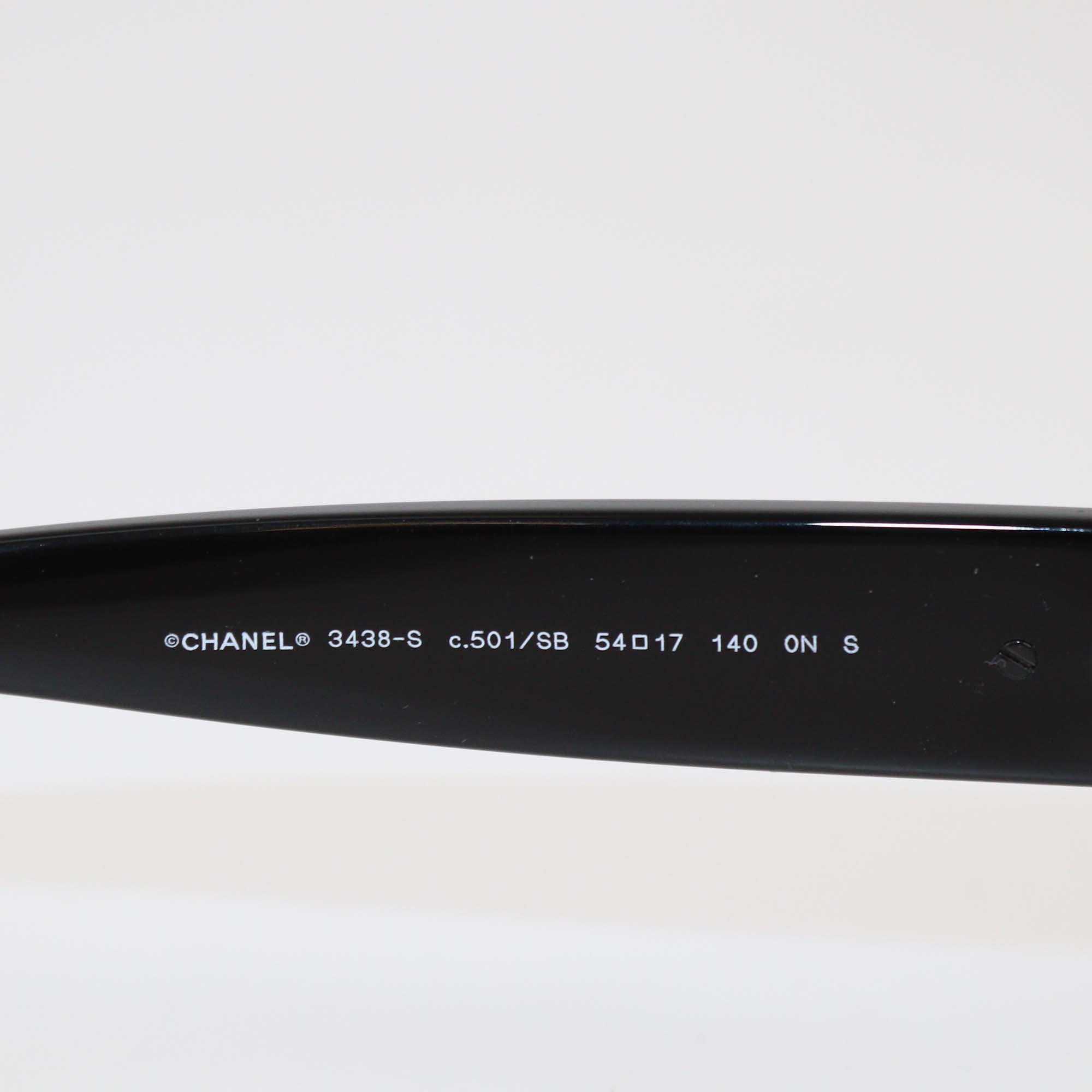 Chanel Black Square Blue Light Sunglasses