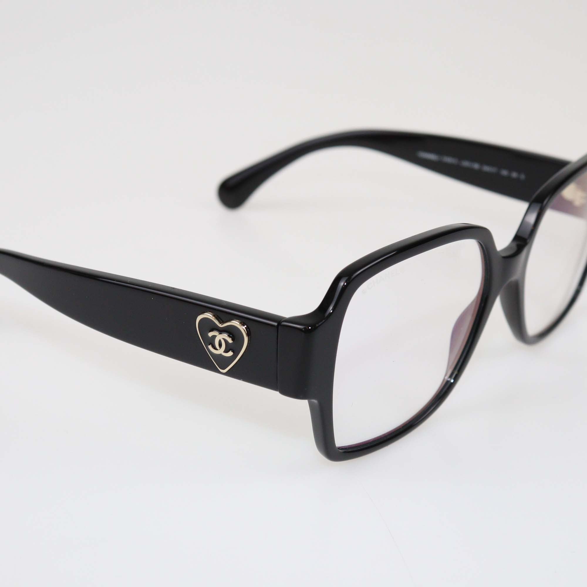 Chanel Black Square Blue Light Sunglasses