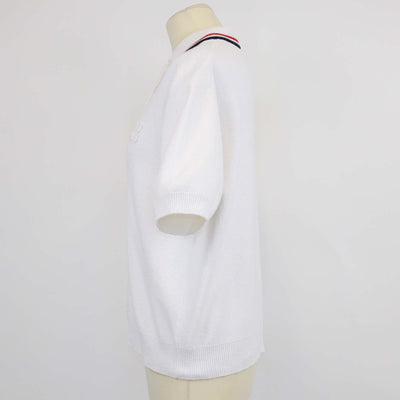 Miu Miu White Terry Cloth Polo Shirt