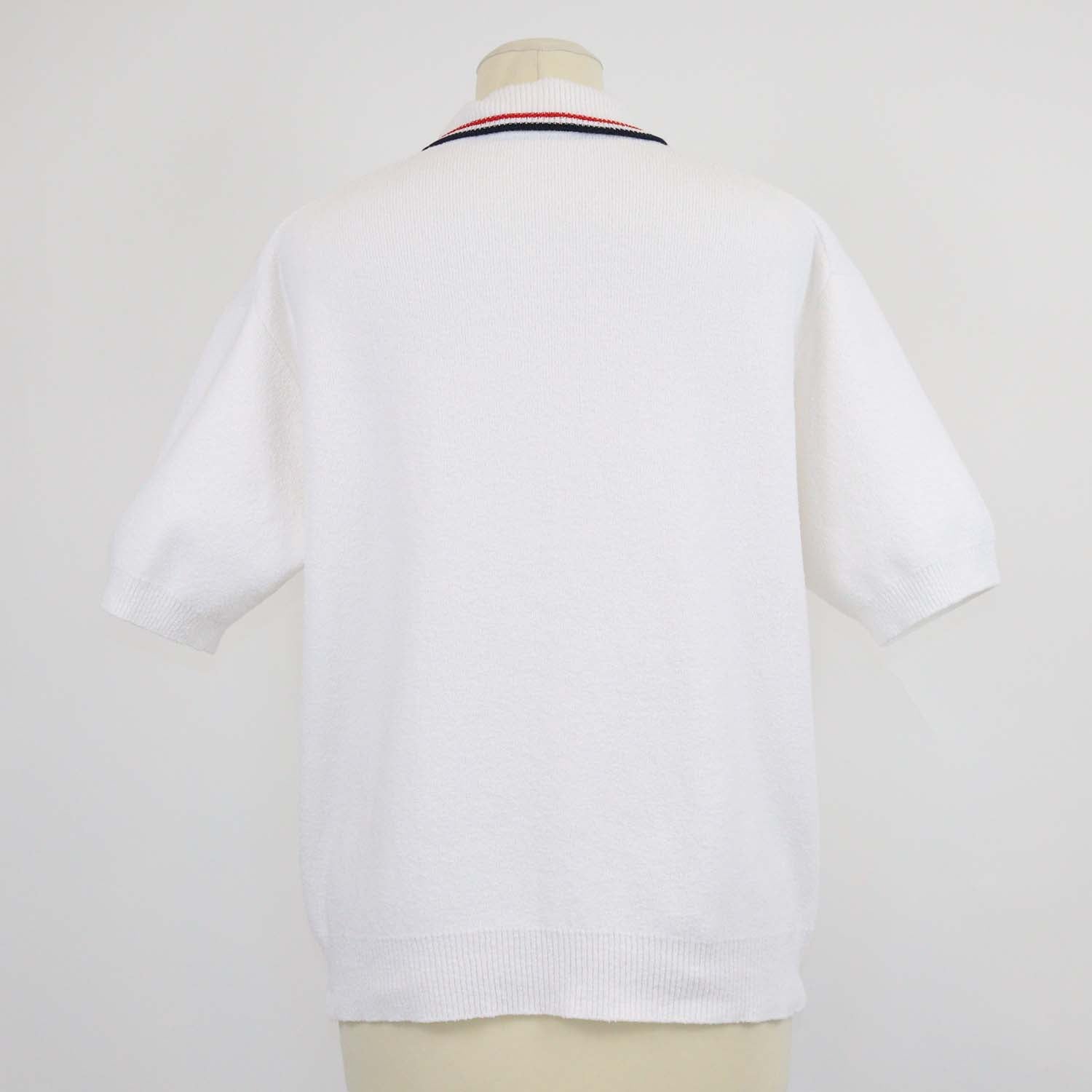 Miu Miu White Terry Cloth Polo Shirt
