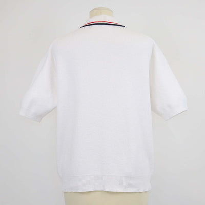 Miu Miu White Terry Cloth Polo Shirt