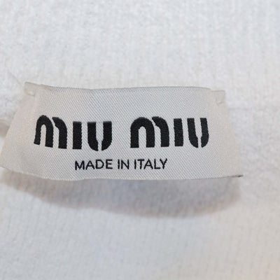 Miu Miu White Terry Cloth Polo Shirt