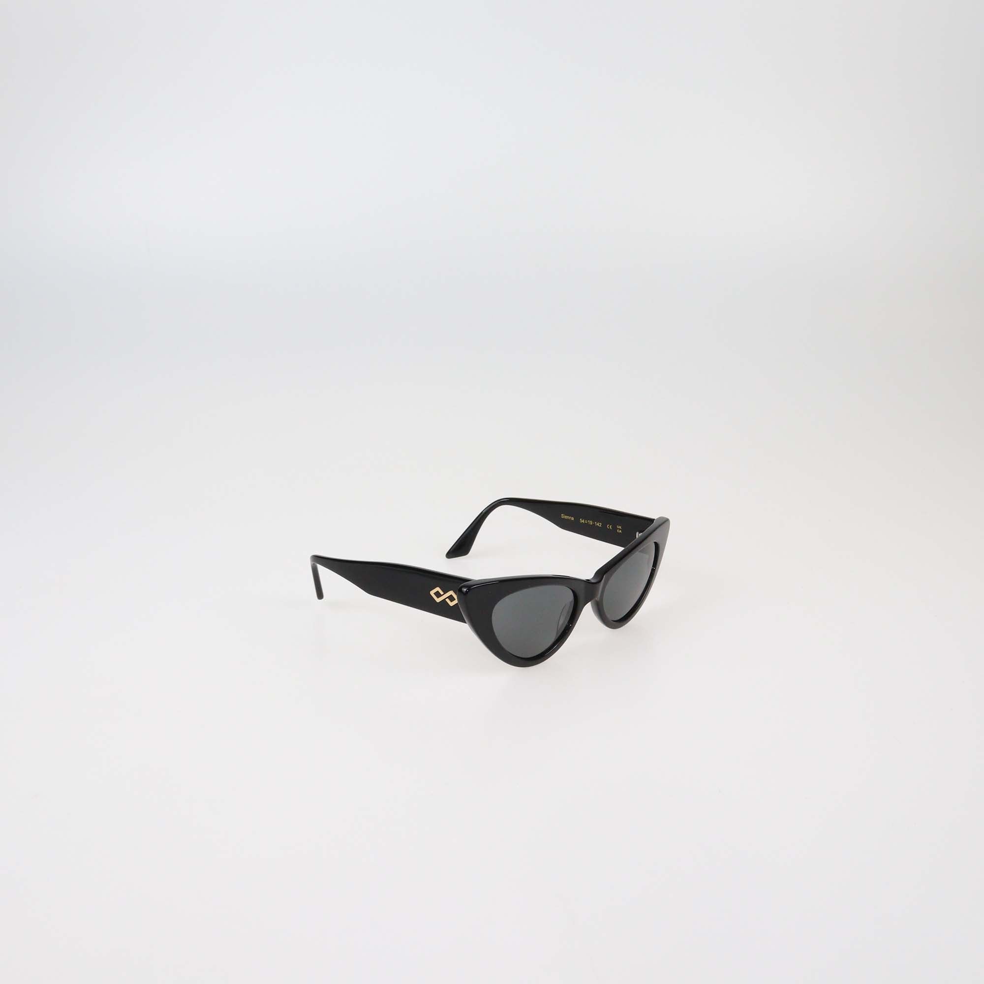 Karen Wazen Black Sienna Cat Eye Sunglasses