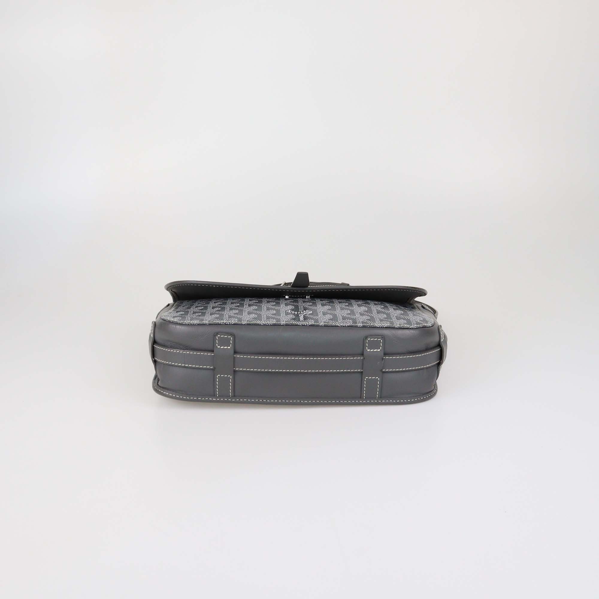 Goyard Grey Goyardine Coated Canvas Belvedere MM Bag