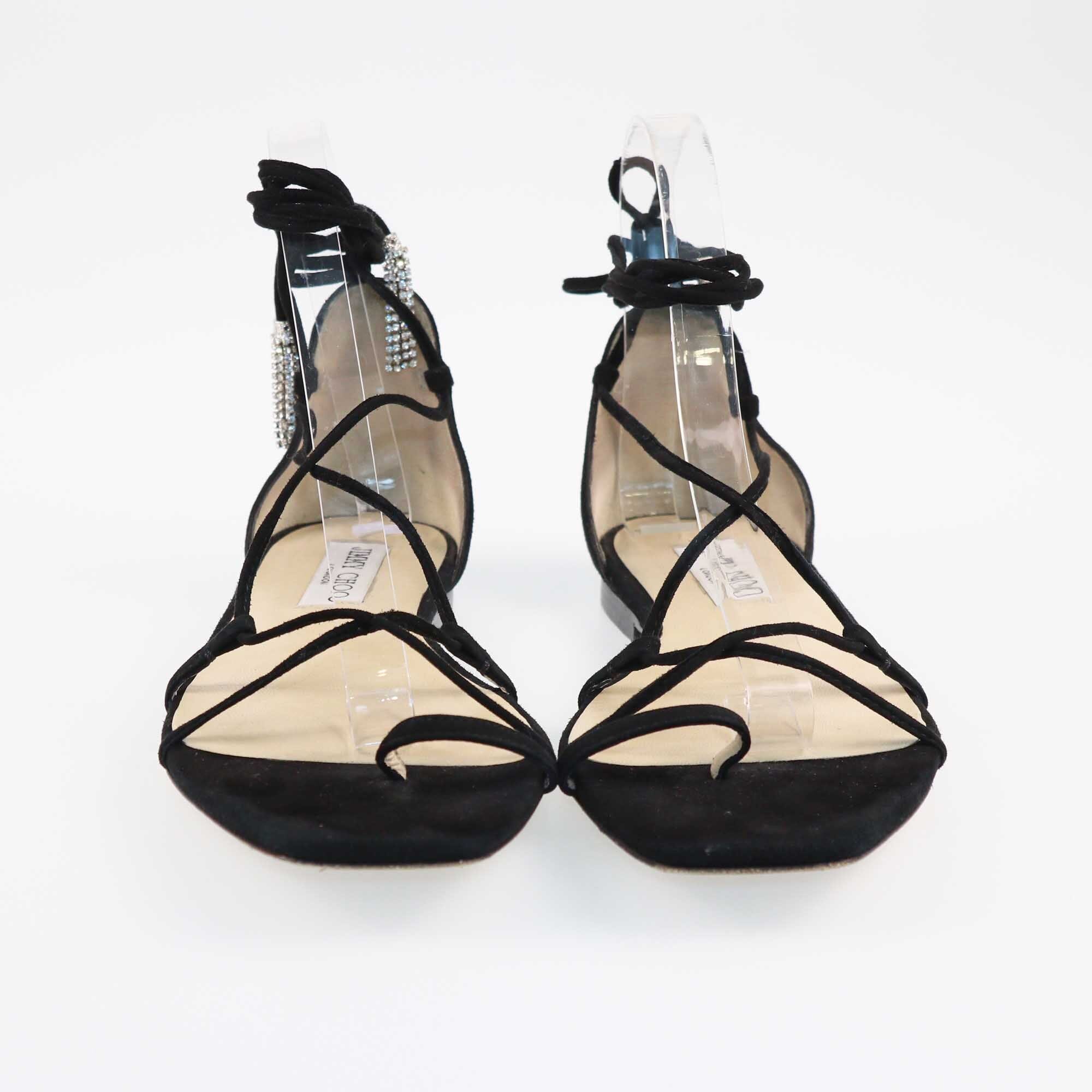 Jimmy Choo Black Tao Flat Sandals Shoes Jimmy Choo 