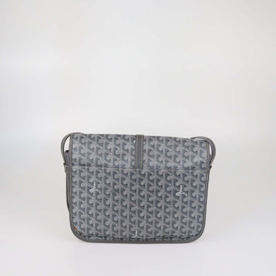 Goyard Grey Goyardine Coated Canvas Belvedere MM Bag