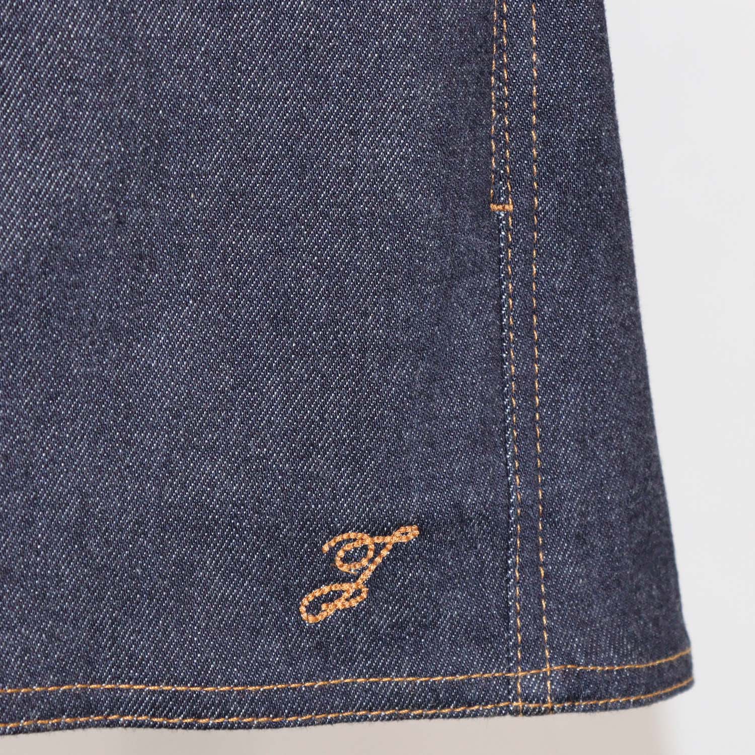 Jacquemus Dark Blue Denim The Amelo de-Nimes Pleated Mini Short