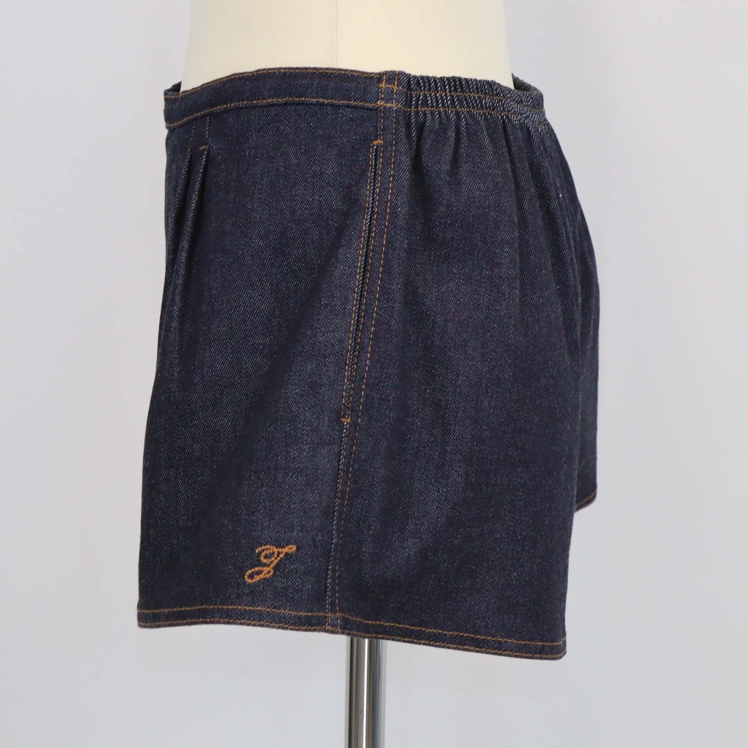 Jacquemus Dark Blue Denim The Amelo de-Nimes Pleated Mini Short