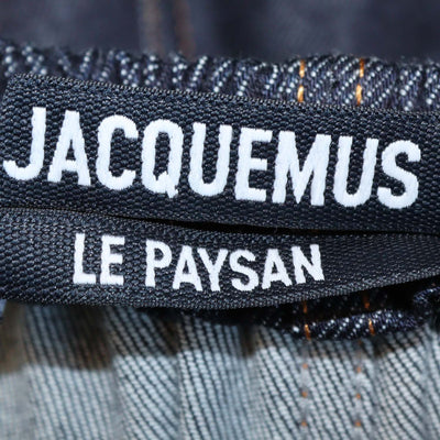 Jacquemus Dark Blue Denim The Amelo de-Nimes Pleated Mini Short
