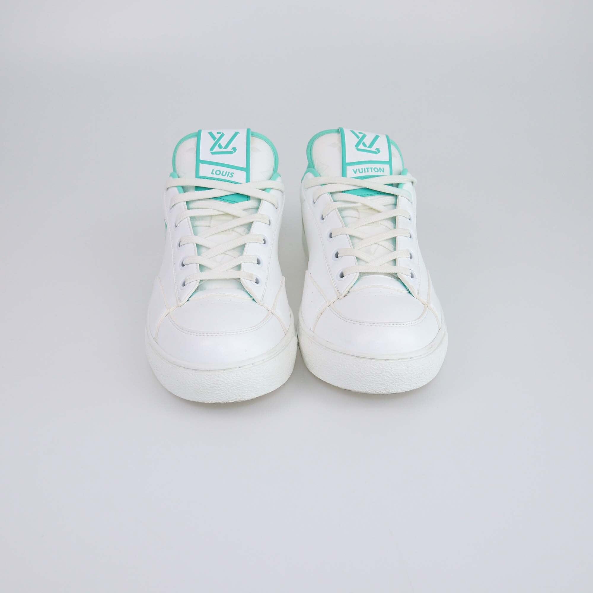 Louis Vuitton White/Vert D'Eau Monogram Charlie Sneakers Womens Louis Vuitton 