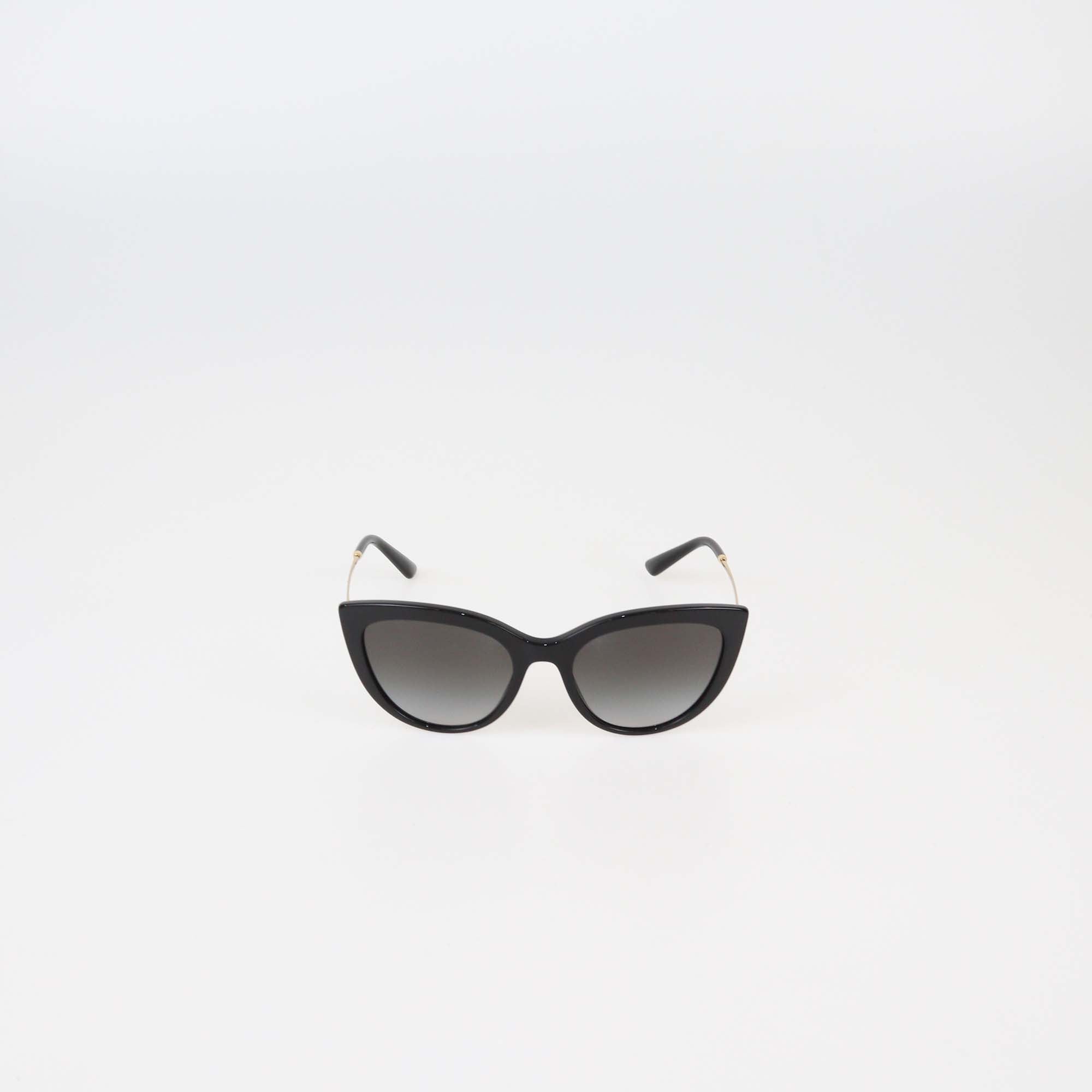 Dolce & Gabbana Black/Gold Gradient Cat-Eye Sunglasses