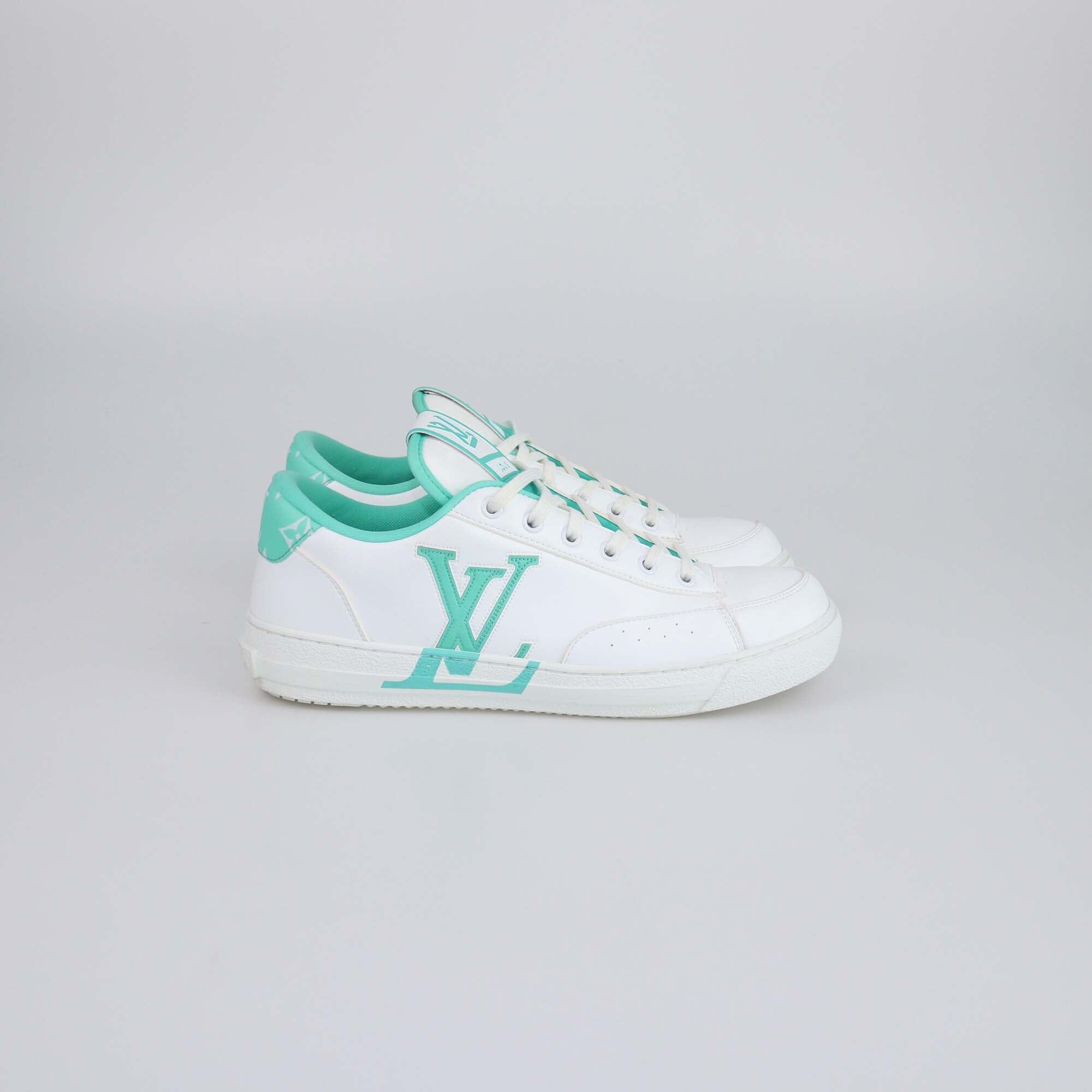 Louis Vuitton White/Vert D'Eau Monogram Charlie Sneakers Womens Louis Vuitton 