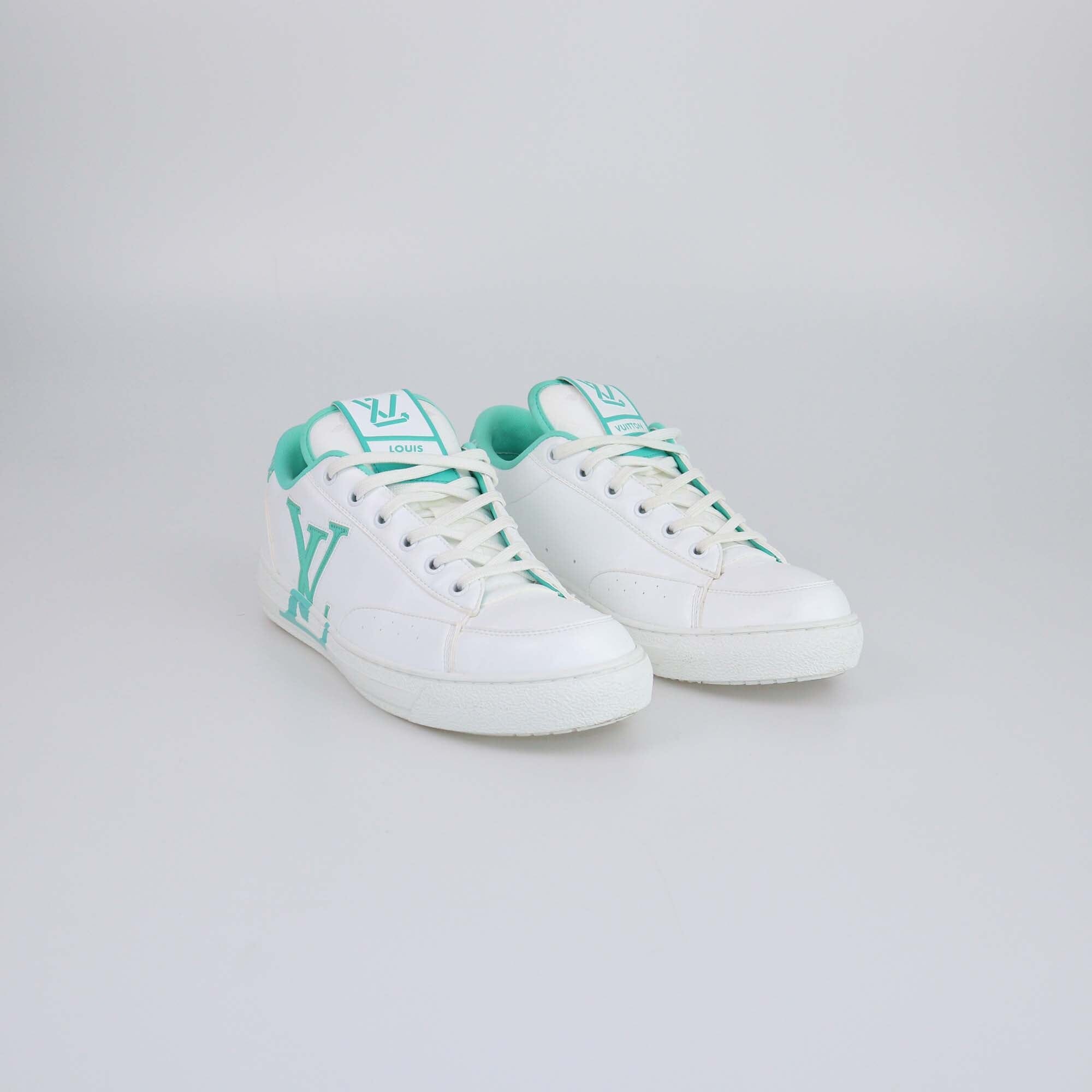 Louis Vuitton White/Vert D'Eau Monogram Charlie Sneakers Womens Louis Vuitton 