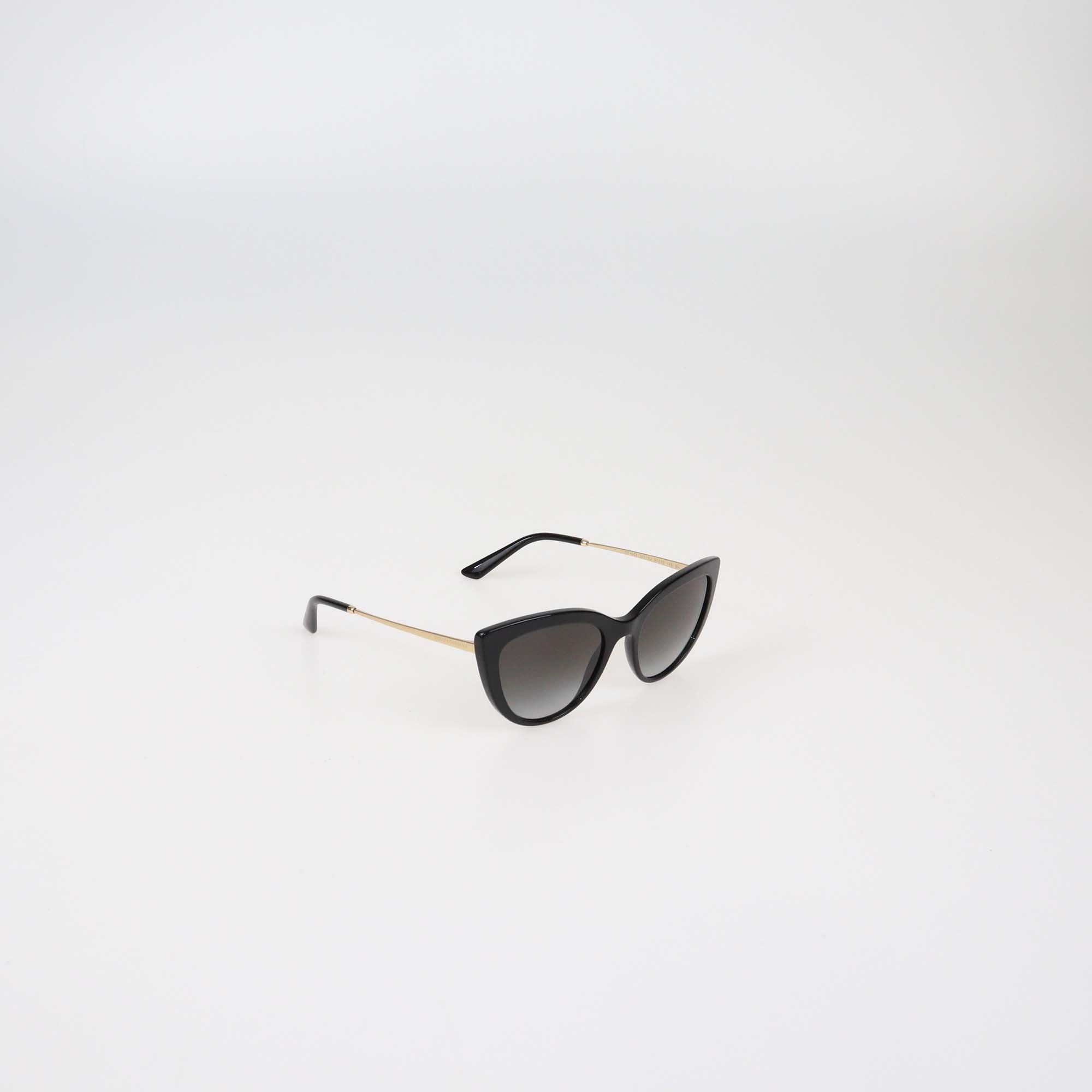 Dolce & Gabbana Black/Gold Gradient Cat-Eye Sunglasses