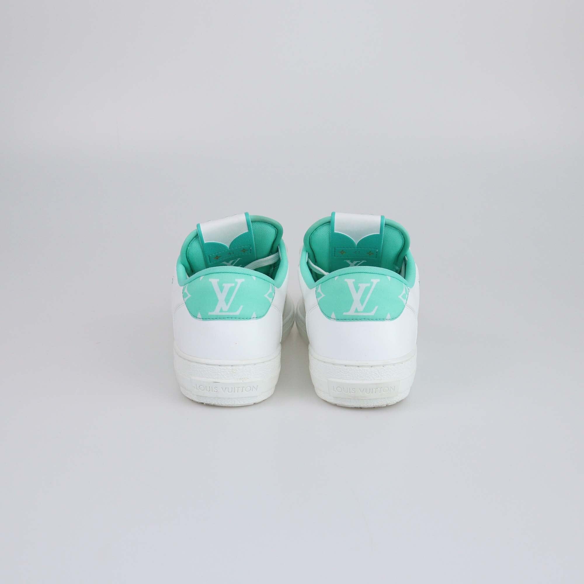 Louis Vuitton White/Vert D'Eau Monogram Charlie Sneakers Womens Louis Vuitton 