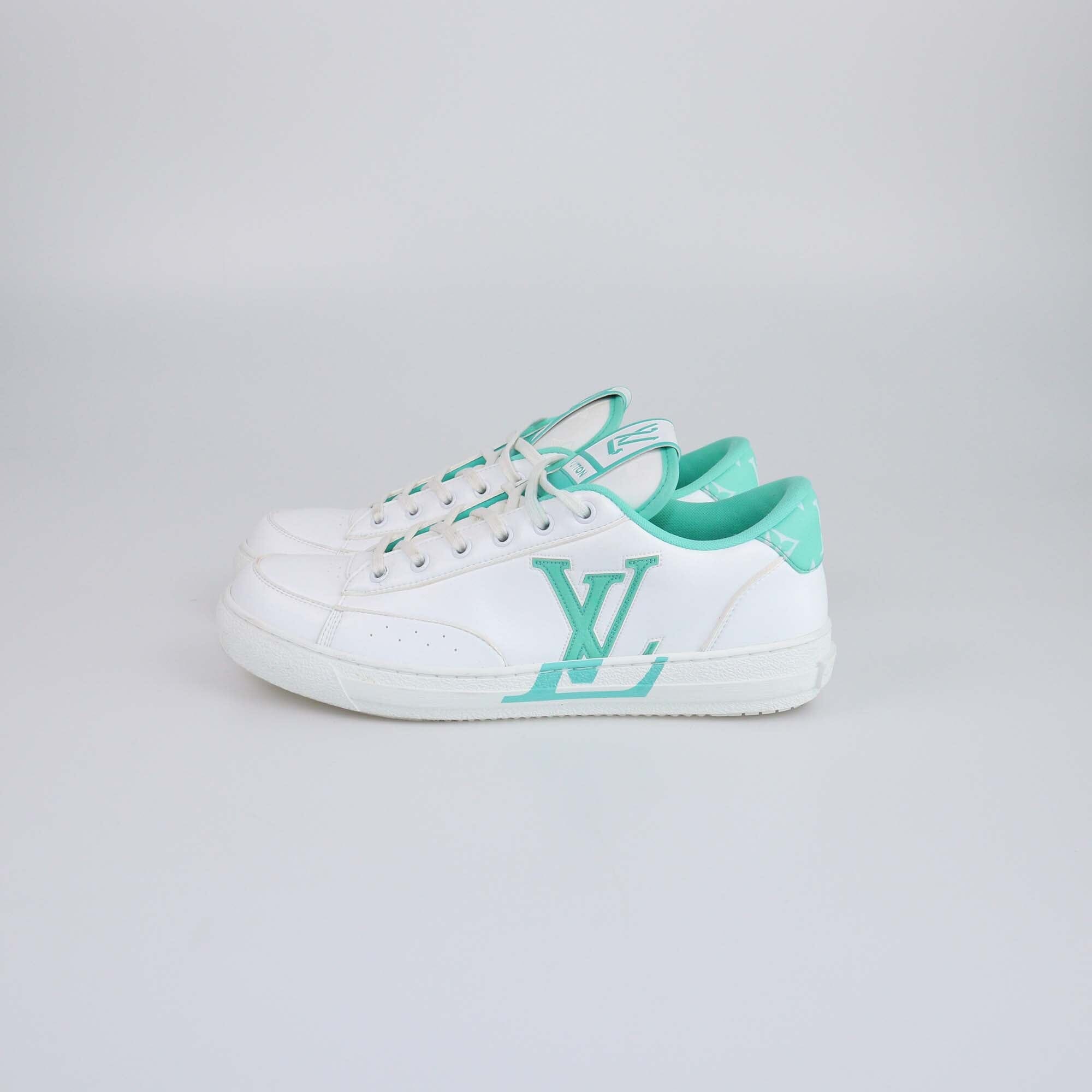 Louis Vuitton White/Vert D'Eau Monogram Charlie Sneakers Womens Louis Vuitton 