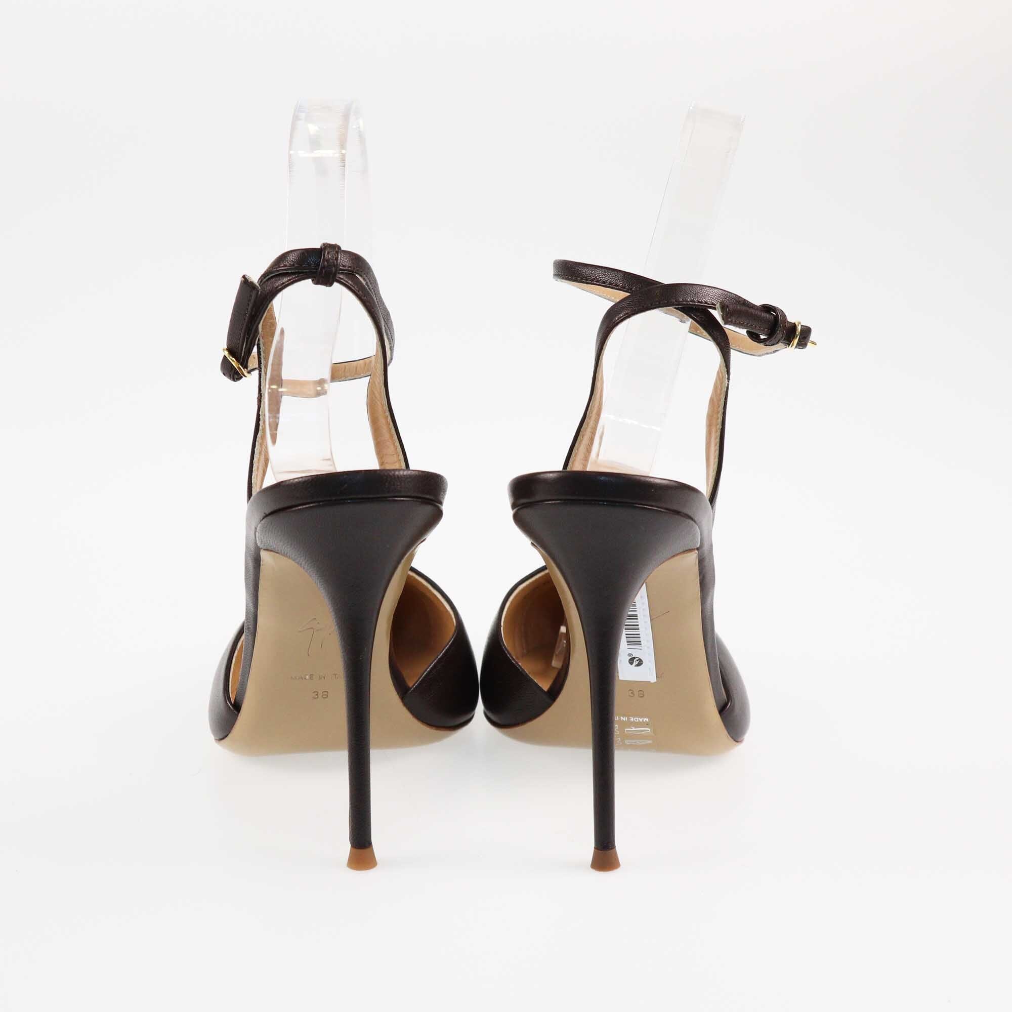 Giuseppe Zanotti Dark Brown Slingback Pumps Shoes Guiseppe Zanoti 