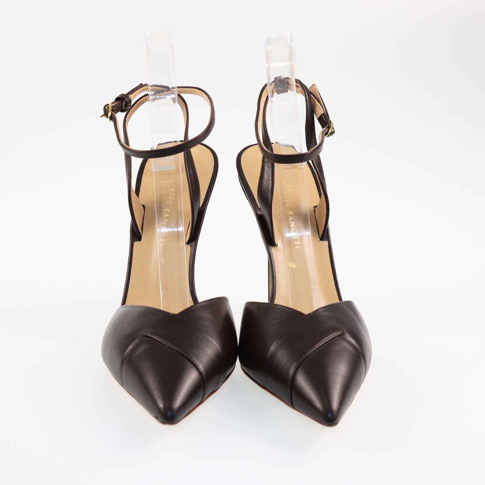 Giuseppe Zanotti Dark Brown Slingback Pumps Shoes Guiseppe Zanoti 