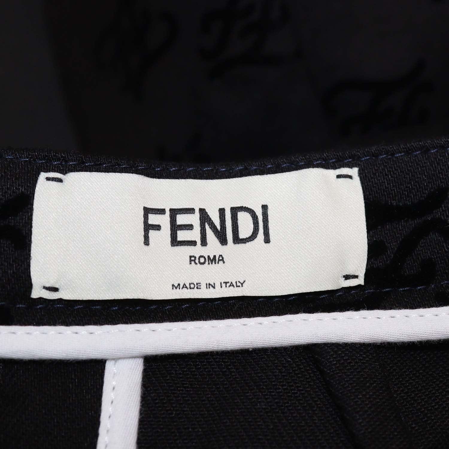 Fendi Black Denim Pleated Karligraphy FF Mini Skirt