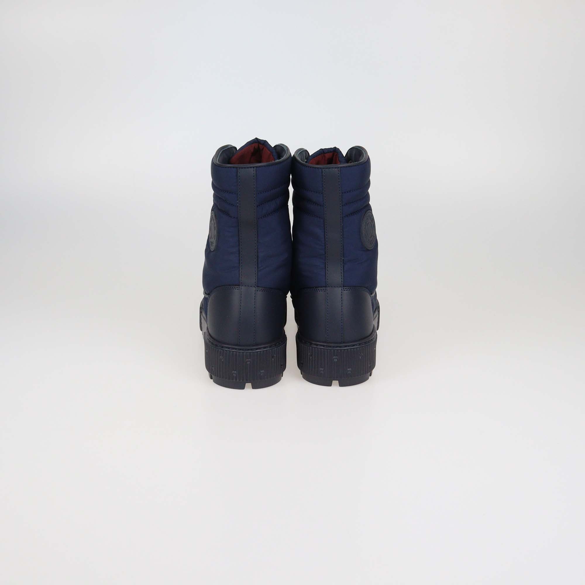 Hermes Black Leather and Nylon Fresh Combat Boots