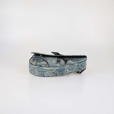 Dior Homme Blue Python Saddle Bag