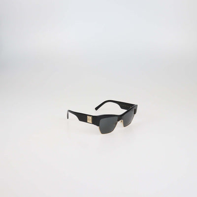 Dolce & Gabbana Black Acetate Cat Eye Sunglasses
