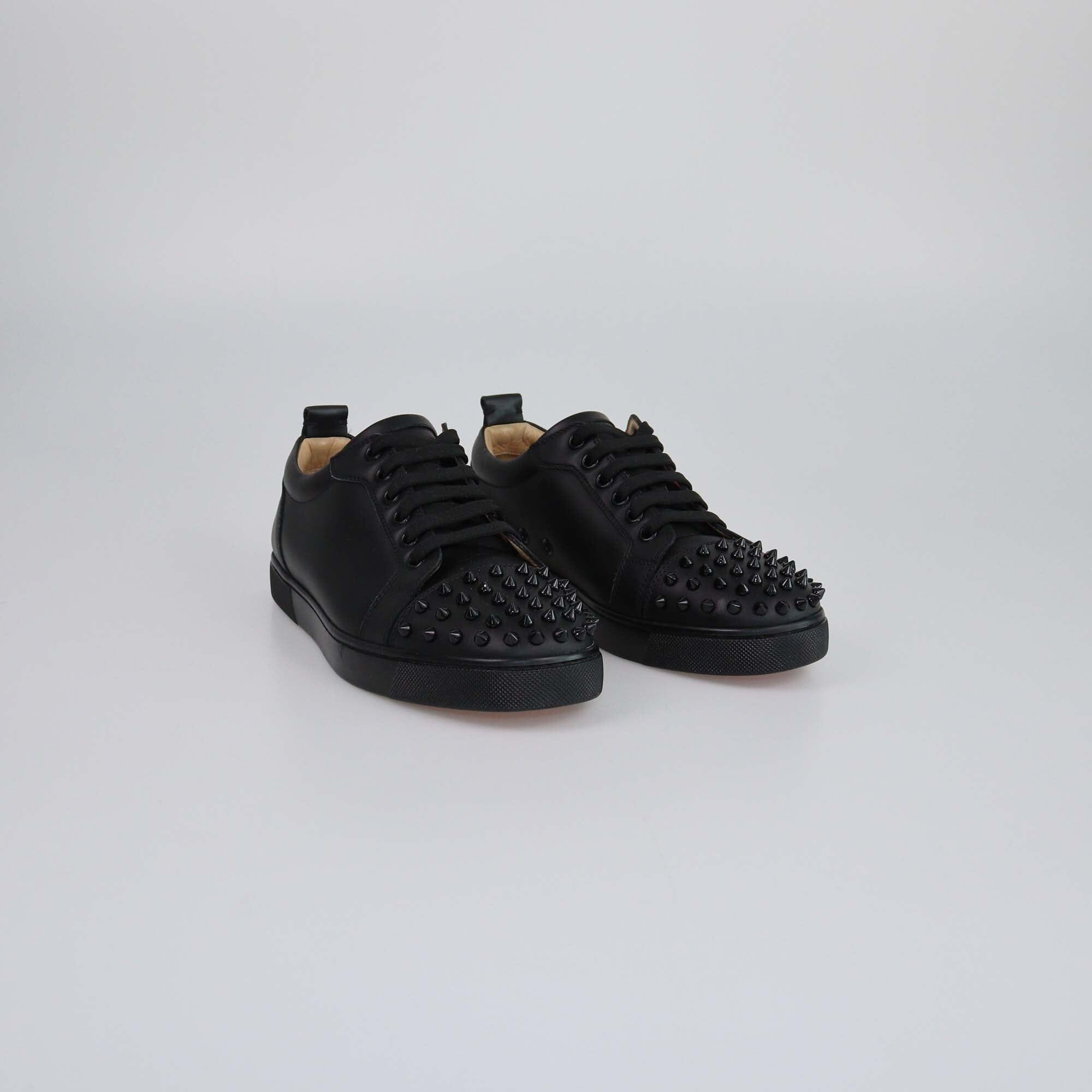 Christian Louboutin Black Louis Junior Spikes Low Top Sneakers Womens Christian Louboutin 