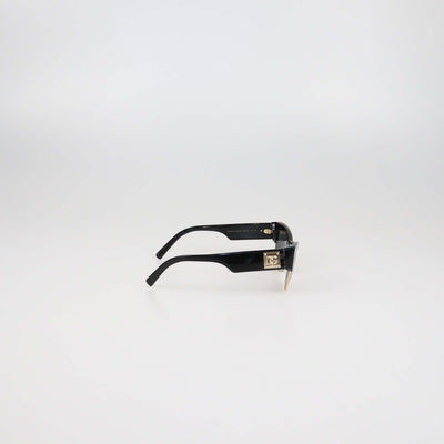 Dolce & Gabbana Black Acetate Cat Eye Sunglasses
