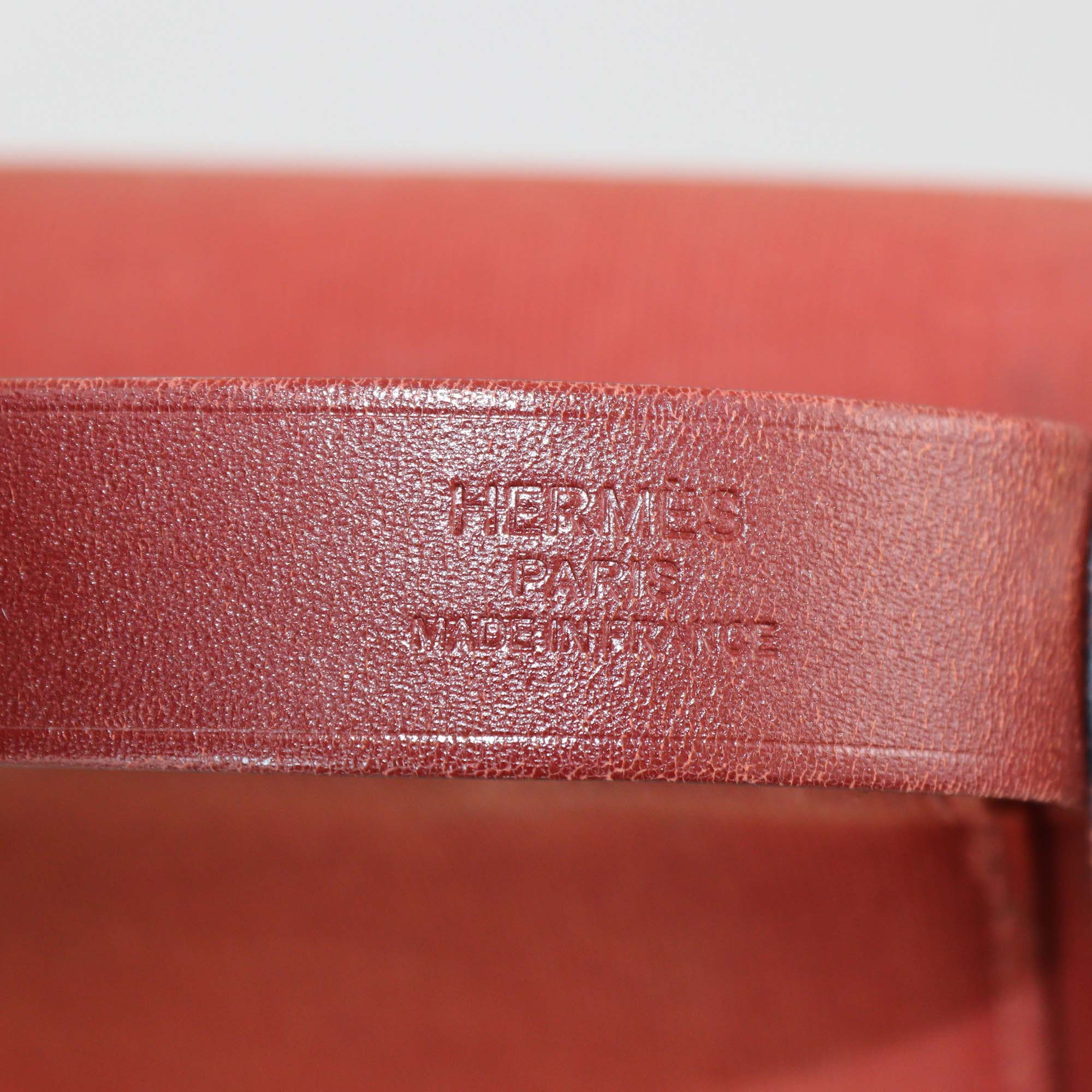 Hermes Red Canvas Cabag Elan PM Tote Bag