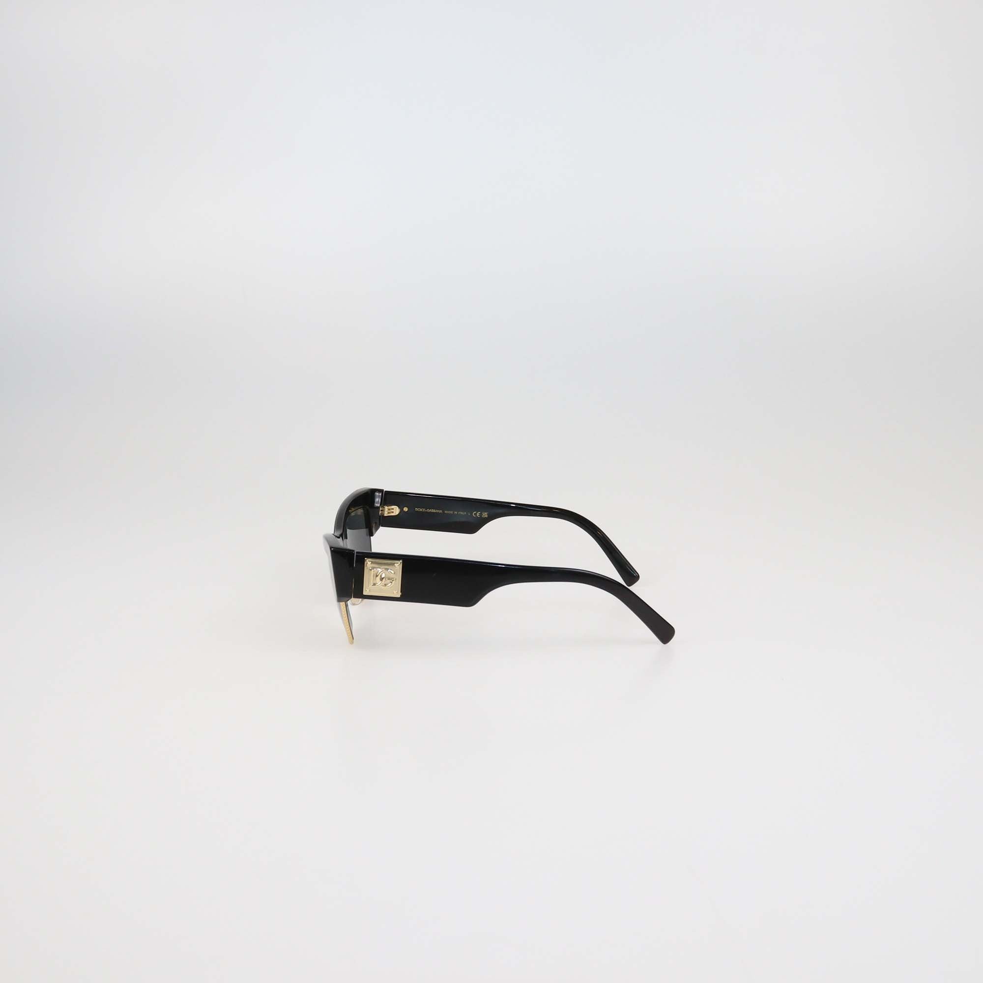 Dolce & Gabbana Black Acetate Cat Eye Sunglasses