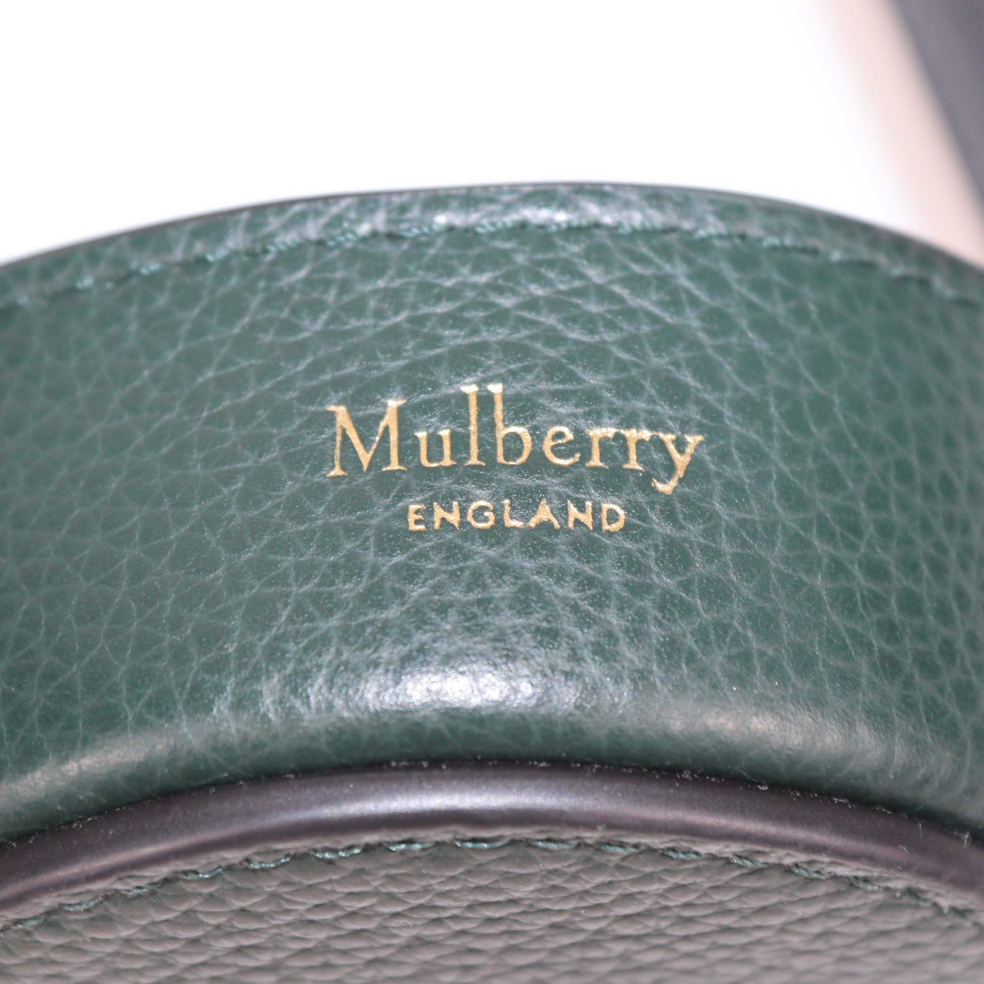 Mulberry Green Leather Crossbody Bottle Holder