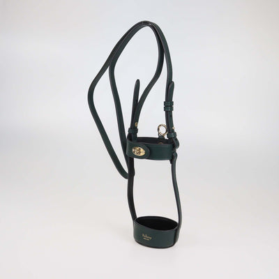 Mulberry Green Leather Crossbody Bottle Holder