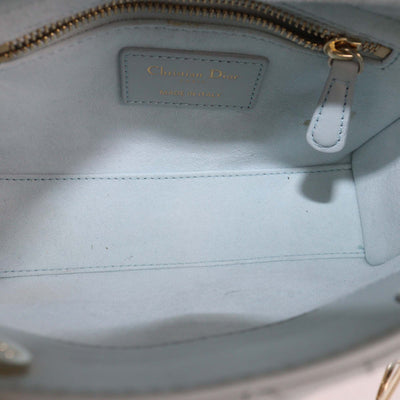 Christian Dior Mint Green Cannage Leather Mini Lady Dior Tote