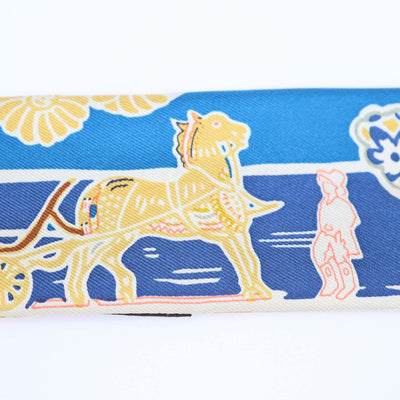 Hermes Multicolor Silk Bingata Twilly Scarf