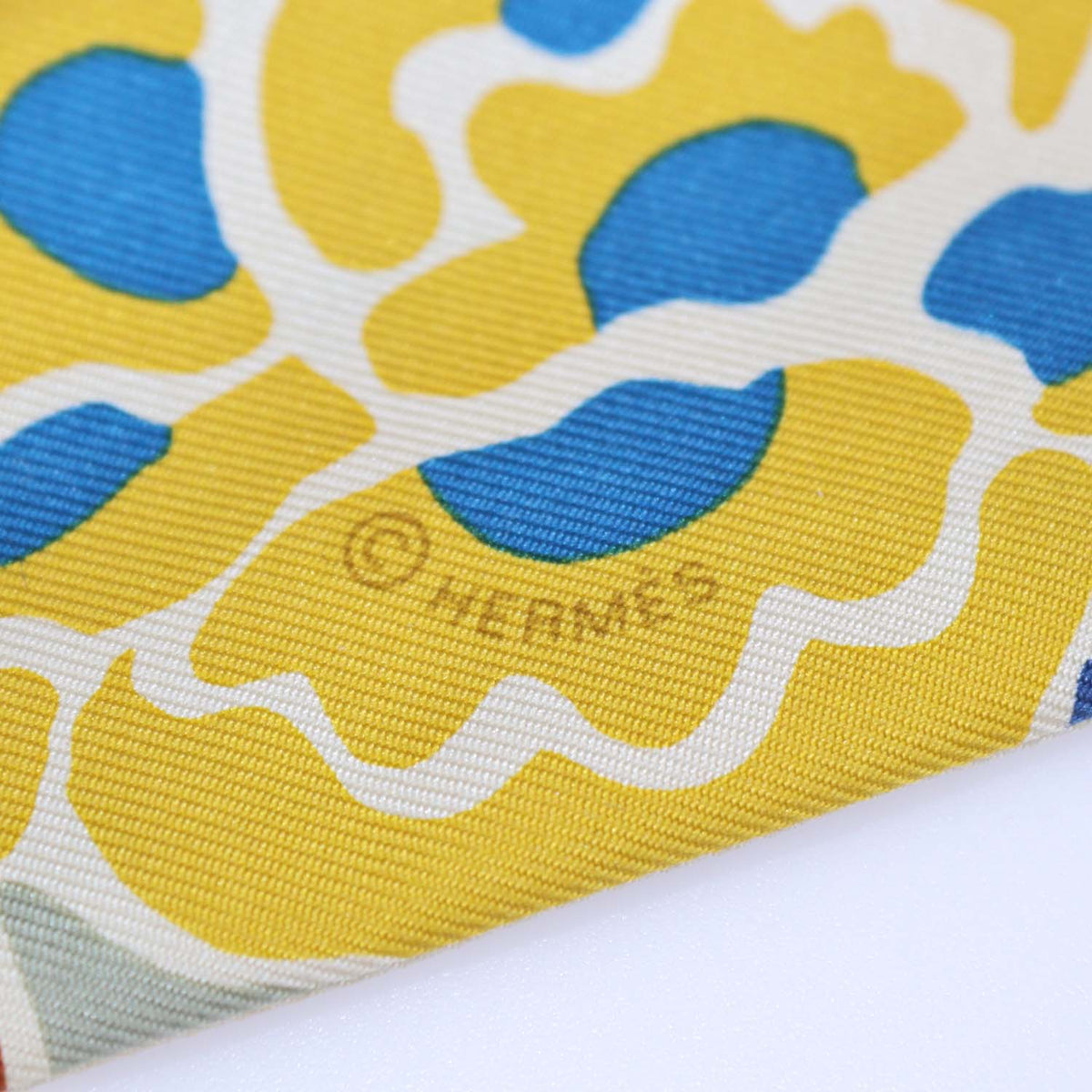 Hermes Multicolor Silk Bingata Twilly Scarf