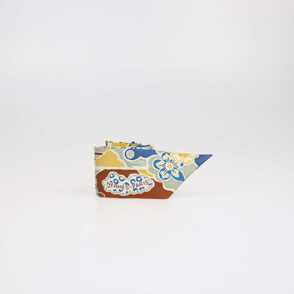 Hermes Multicolor Silk Bingata Twilly Scarf