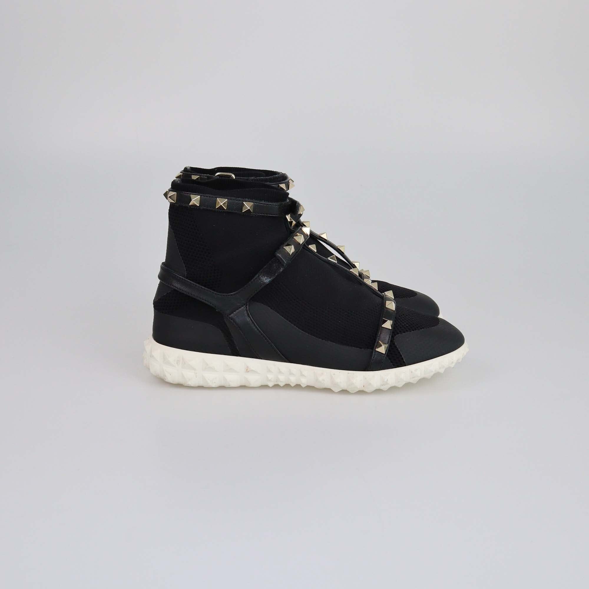 Valentino Black Rockstud Sock Sneakers Womens Valentino 