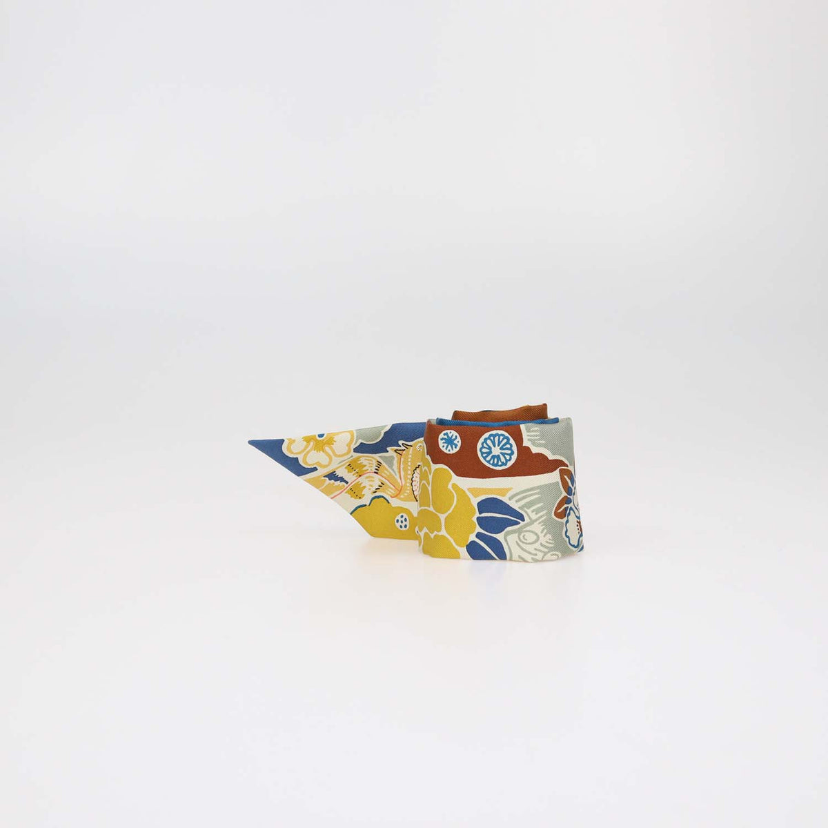 Hermes Multicolor Silk Bingata Twilly Scarf