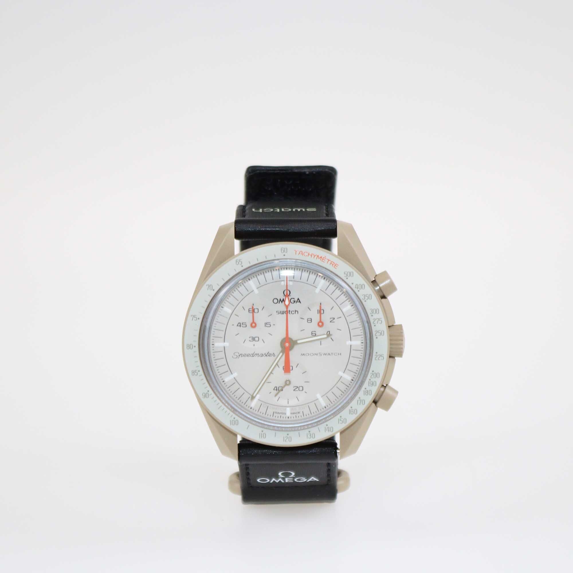 Omega X Swatch Bioceramic Velcro Moonswatch Mission To Jupiter Unisex Watch 42 mm Accessories Swatch x Omega 