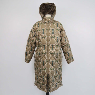 Hermes Vert Gobi Polyester La Promenade du Matin Remix Reversible Puffer Down Coat