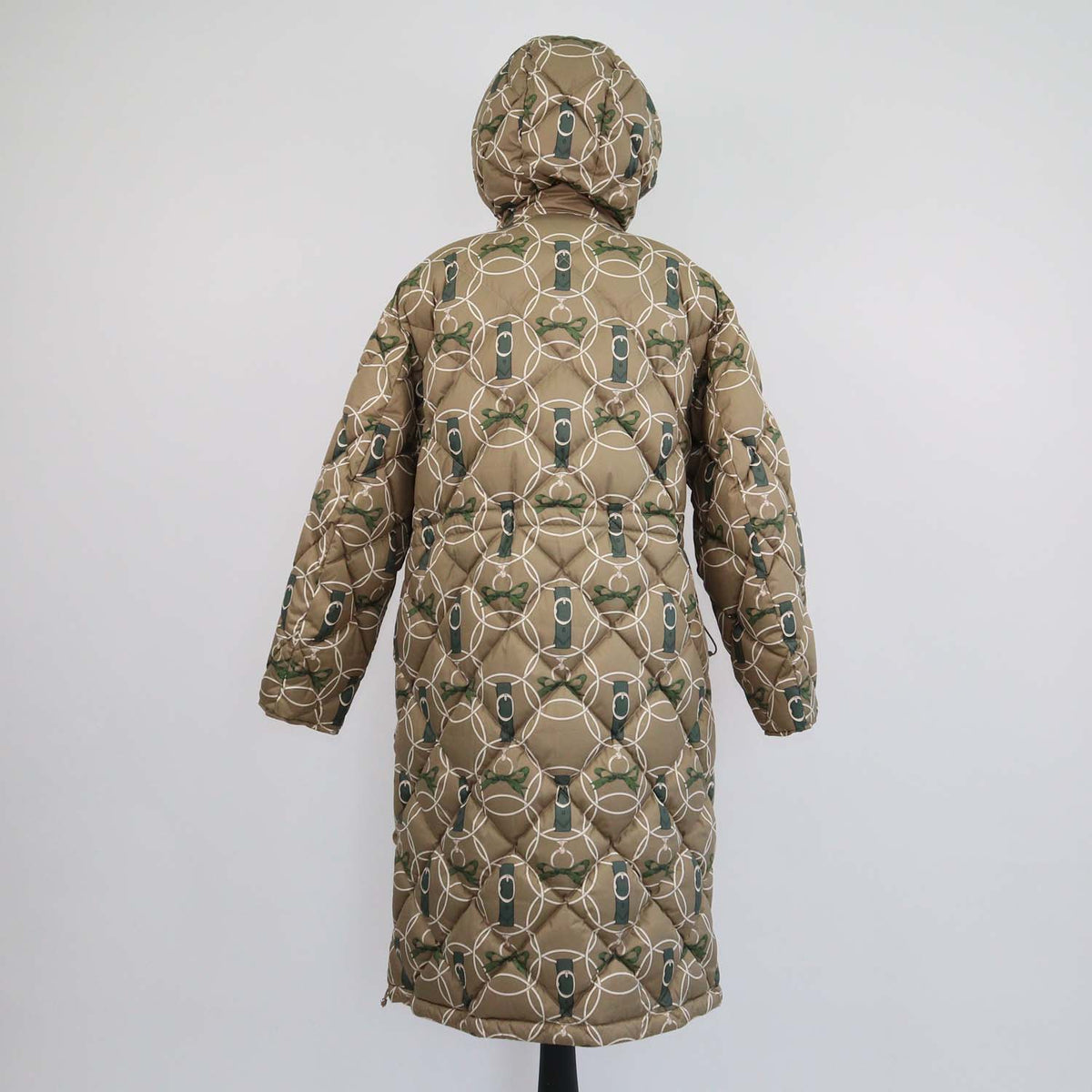 Hermes Vert Gobi Polyester La Promenade du Matin Remix Reversible Puffer Down Coat