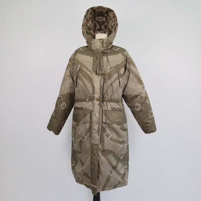 Hermes Vert Gobi Polyester La Promenade du Matin Remix Reversible Puffer Down Coat