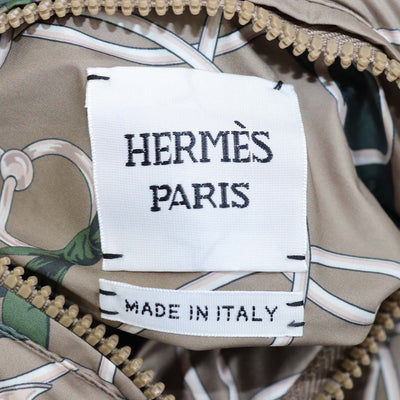 Hermes Vert Gobi Polyester La Promenade du Matin Remix Reversible Puffer Down Coat