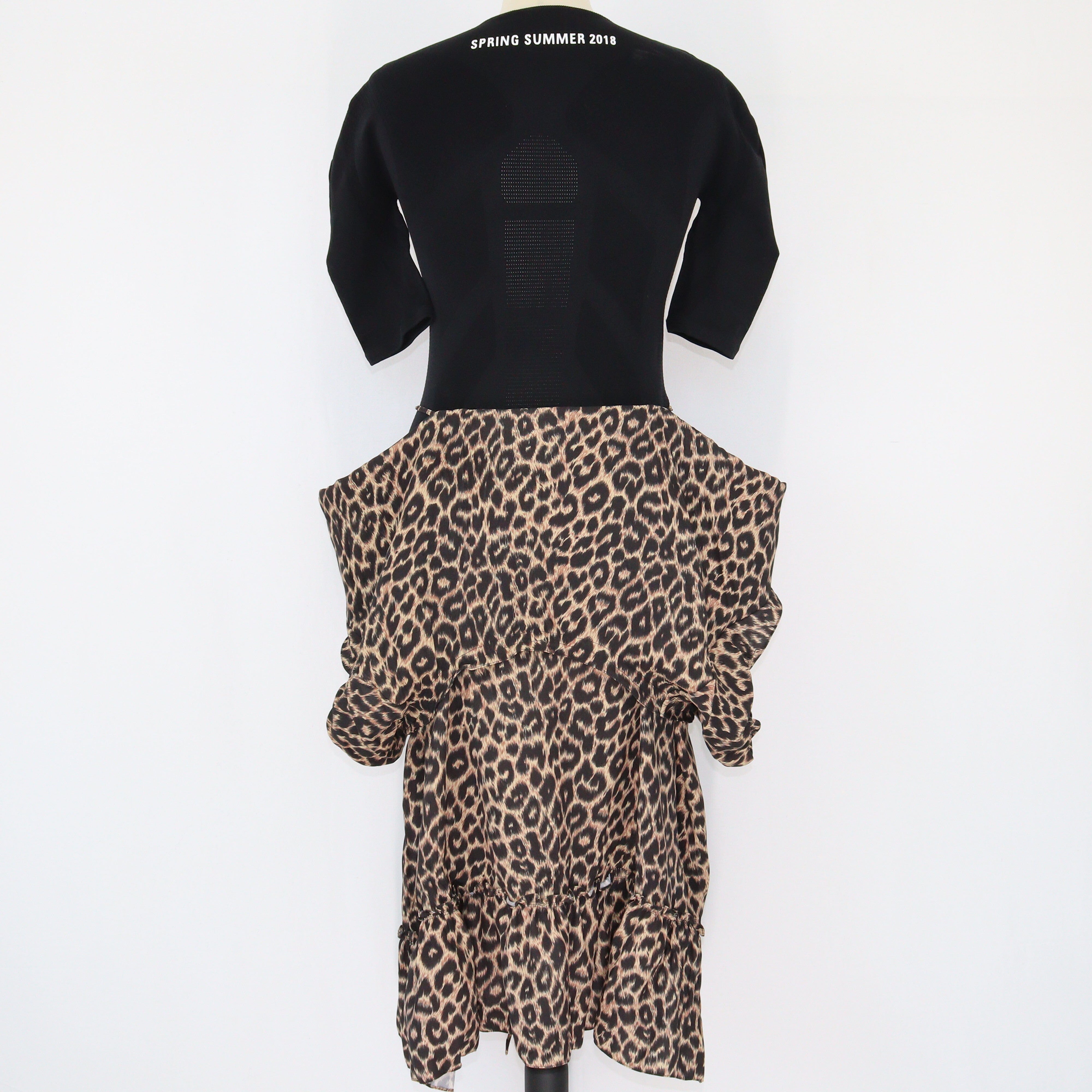 Black Leopard Print Spring Summer 2018 Dress Clothings Balenciaga 