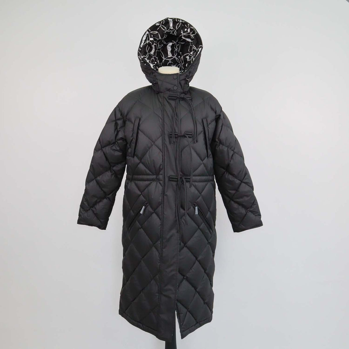 Hermes Black Polyester La Promenade du Matin Remix Reversible Puffer Down Coat