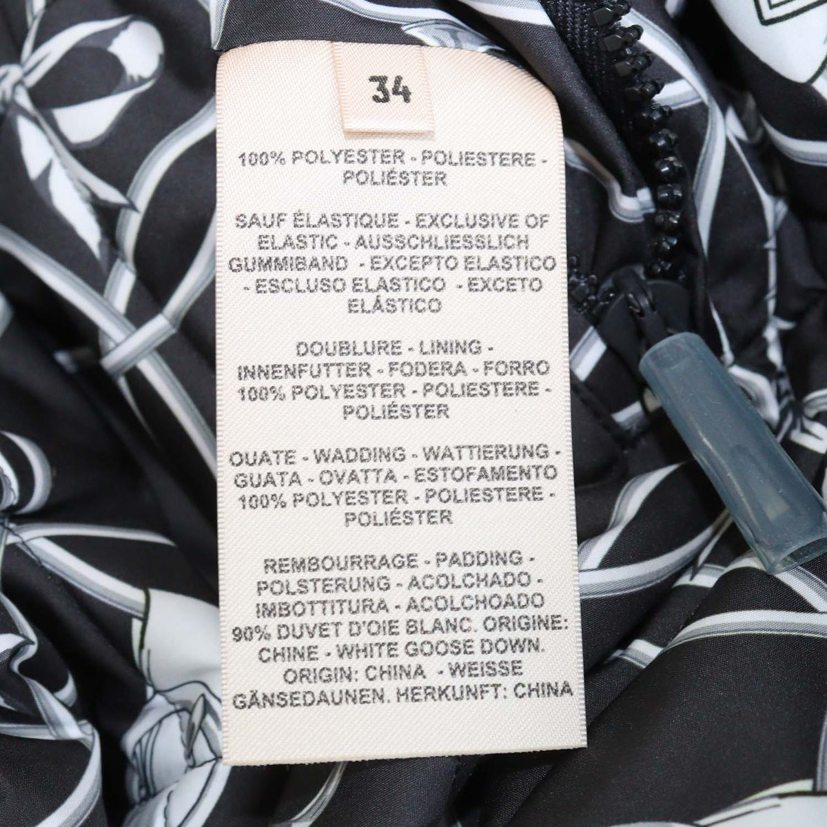 Hermes Black Polyester La Promenade du Matin Remix Reversible Puffer Down Coat