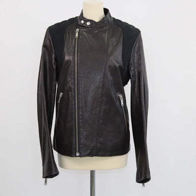 Alexander McQueen Black Leather and Nubuck Biker jacket