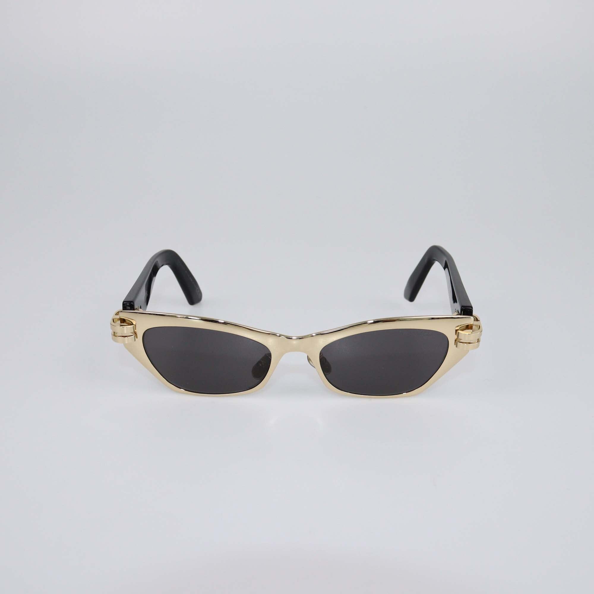 Christian Dior Gold/Black CDior B3U Sunglasses Womens Christian Dior 